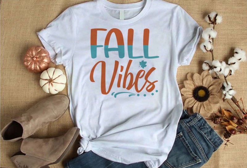 Fall vibes t-shirt design for commercial use