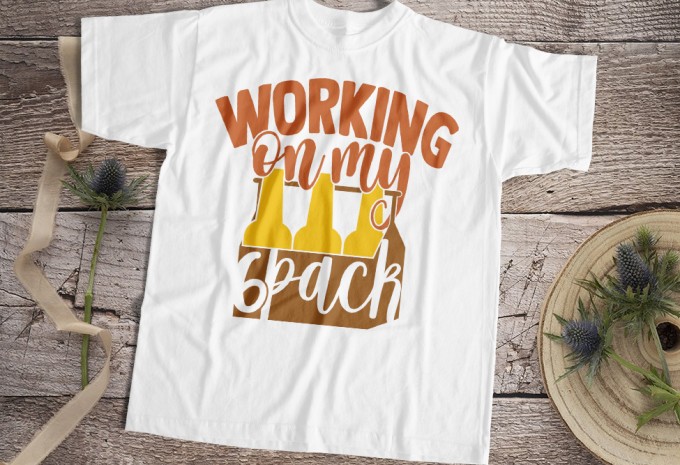 Working On My 6 Pack T-shirt Design