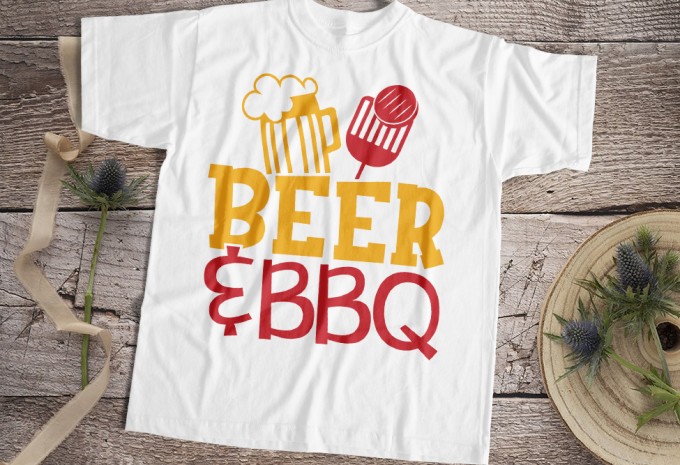 Beer And BBQ T-shirt Design