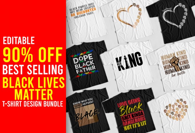 Black Lives Matter T-shirt Design Bundle