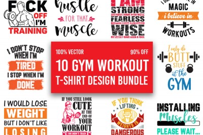 Gym T-shirt Design Bundle