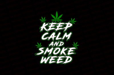 Keep Calm And Smoke Weed T-shirt Design