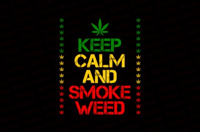 Keep Calm And Smoke Weed T-shirt Design