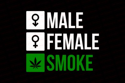 Male Female Smoker T-shirt Design