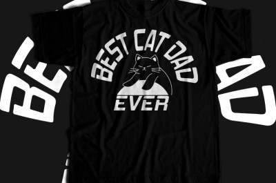 Best Cat Dad Ever T-shirt Design