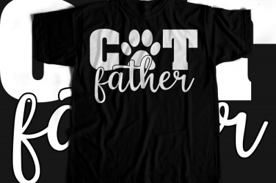 Cat Father T-shirt Design