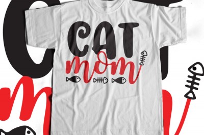 Cat Mom T-shirt Design