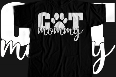Cat Mommy T-shirt Design