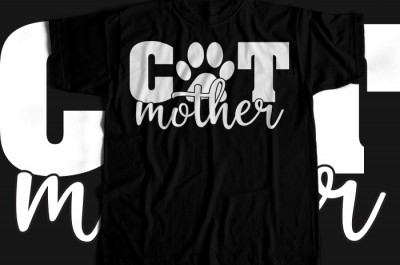 Cat Mother T-shirt Design