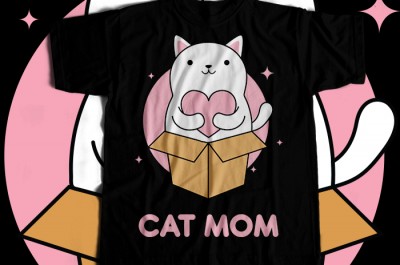 Cat Mom T-shirt Design
