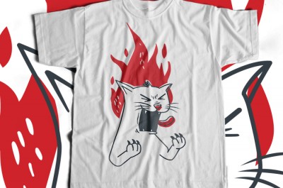 Raging Cat T-shirt Design