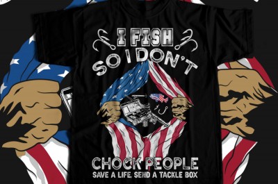 I fish so i don't chock people save a life send a tackle box T-shirt Design