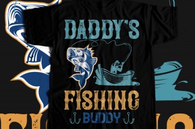 Daddy's fishing buddy T-shirt Design