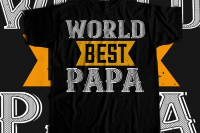 World best papa T-shirt Design