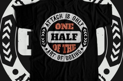 Attack is only one half of the art of boxing  T-shirt Design