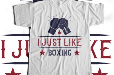 I just like boxing T-shirt Design