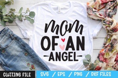 Mom of an angel SVG