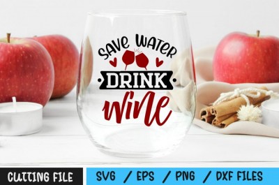 Save water drink wine SVG