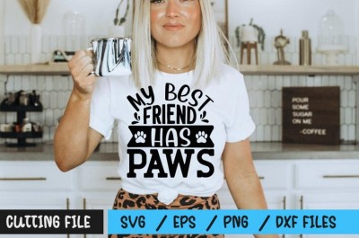 My best friend has paws SVG