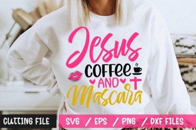 Jesus Coffee And Mascara SVG