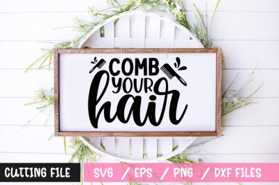 Comb your hair SVG