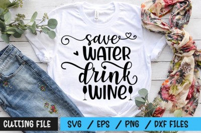 Save water drink wine SVG
