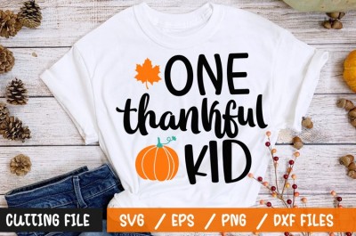 One thankful kid t-shirt design