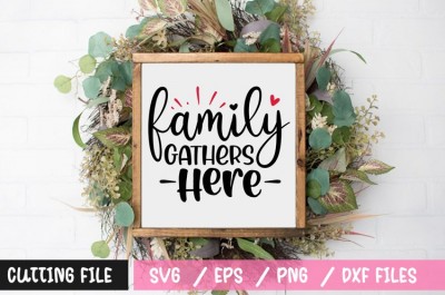 Family gathers here SVG