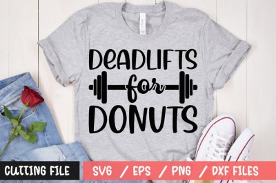 Deadlifts for donuts t-shirt design