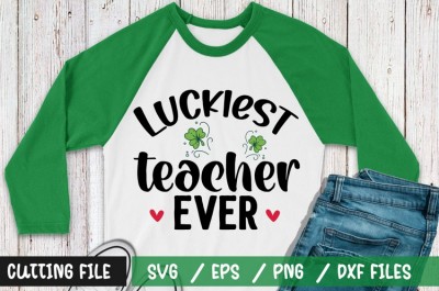 Luckiest teacher ever t-shirt design