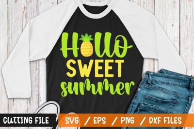 Hello sweet summer t-shirt design