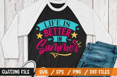 Life is better in Summer t-shirt design