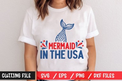 Mermaid in the usa t-shirt design