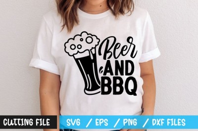 Beer And bbq t-shirt design