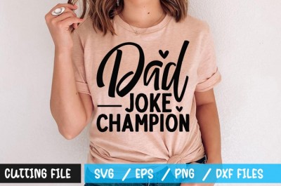 Dad joke champion t-shirt design