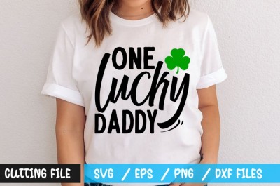 One lucky daddy t-shirt design