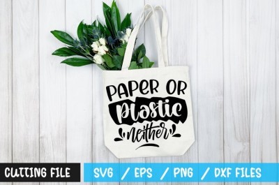 Paper or plastic neither SVG