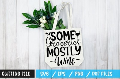 Some groceries mostly wine SVG