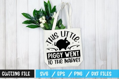 This little piggy went to the market SVG