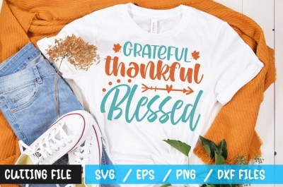 grateful thankful blessed t-shirt design