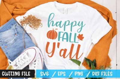 happy fall yall t-shirt design