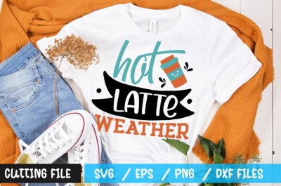 hot latte weather t-shirt design