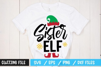 Sister elf t-shirt design