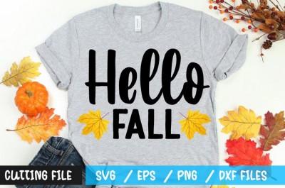 Hello fall t-shirt design