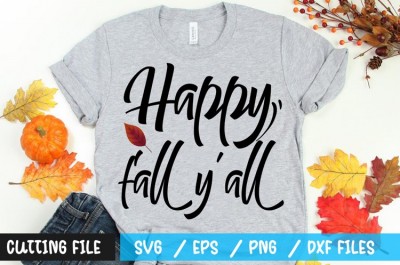 Happy fall yall t-shirt design