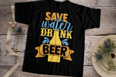 Save Water Drink Beer T-shirt Design