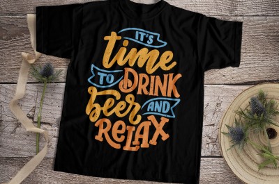 It's Time To Drink Beer And Relax T-shirt Design