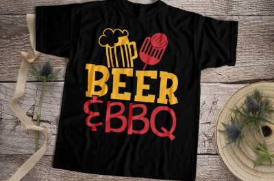 Beer And BBQ T-shirt Design