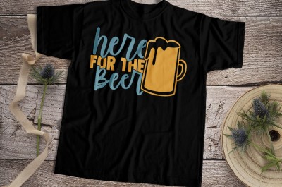 Here For The Beer T-shirt Design